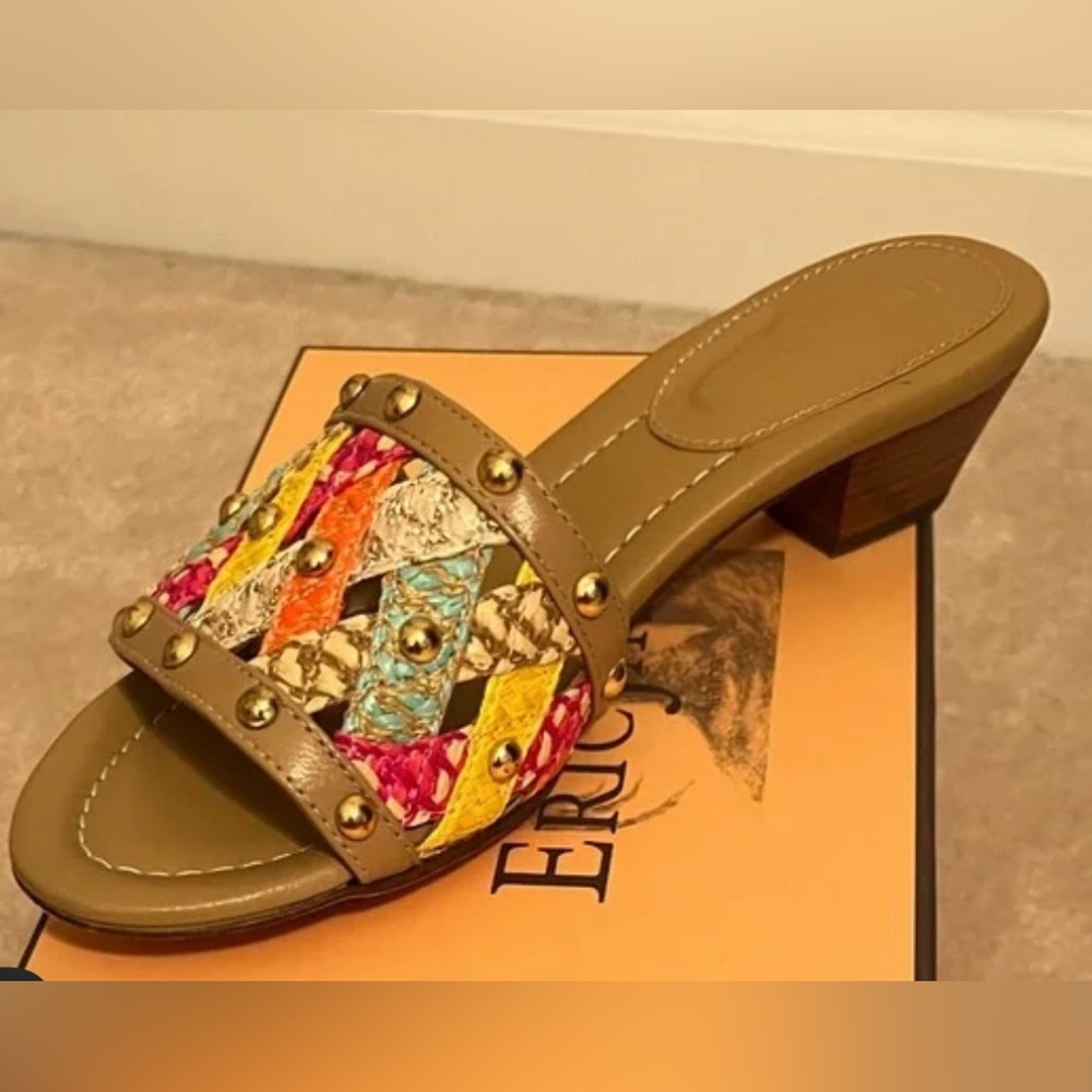 Eric Javits Stunning Sandals with Block Heel